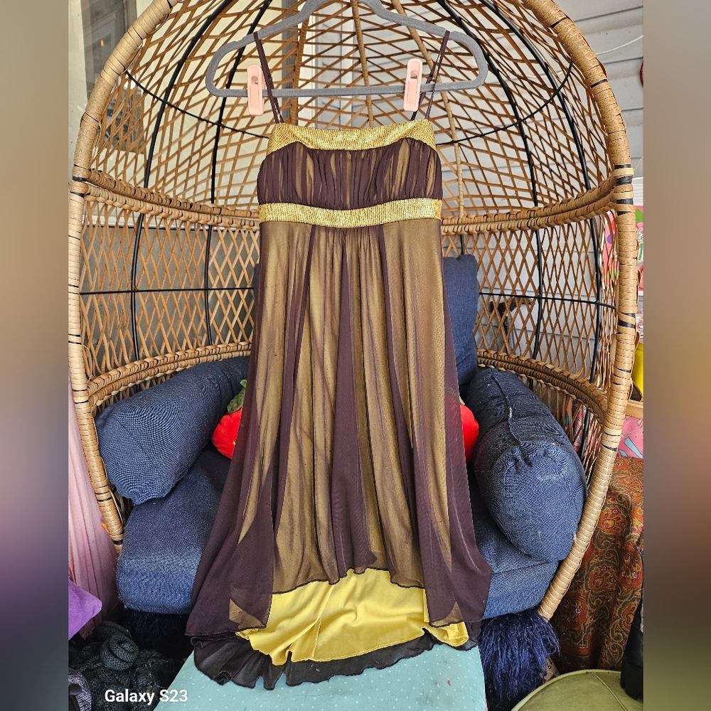 Fairycore gold dress size M